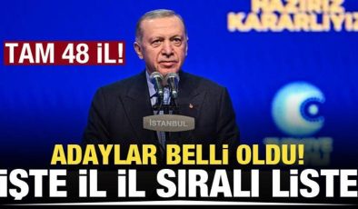 AK Parti adayları belli oldu! İşte il il sıralı liste