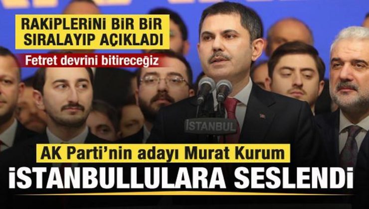 AK Parti İstanbul adayı Murat Kurum İstanbullulara seslendi! Önemli mesajlar