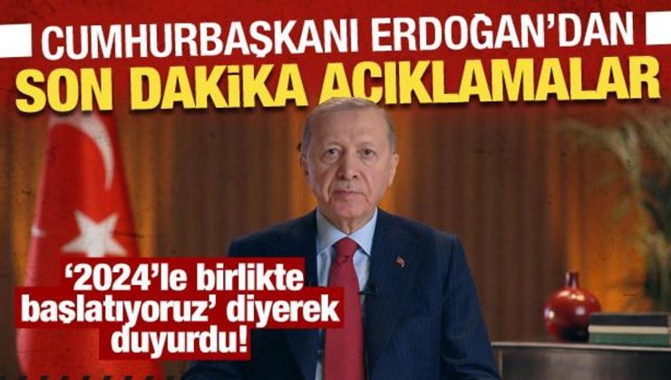 Cumhurbaşkanı Erdoğan’dan yeni yıl mesajı