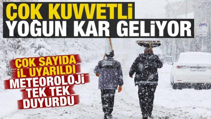 Son dakika: Çok sayıda ile yoğun kar geliyor! Meteoroloji ve AKOM İstanbul’u da uyardı…