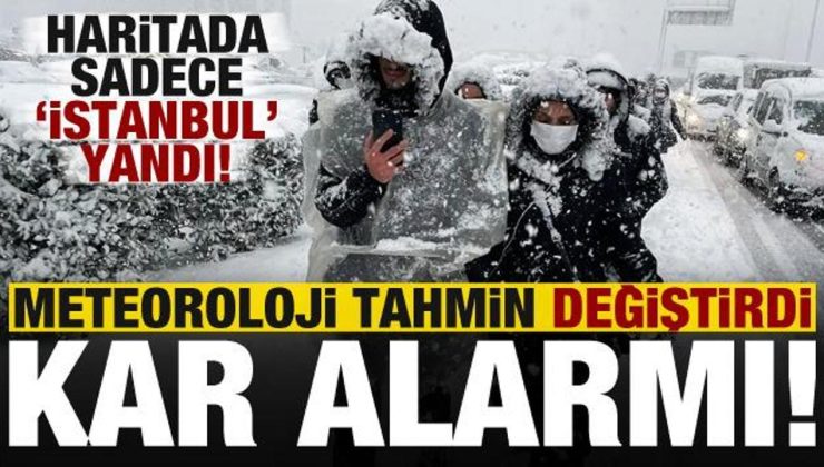 Son dakika… Meteoroloji tahmin değiştirdi! Sadece İstanbul için yandı: Kar uyarısı…