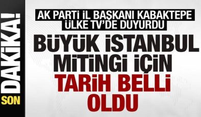 Büyük İstanbul mitingi için tarih belli oldu! Kabaktepe canlı yayında duyurdu