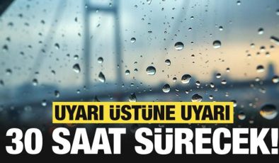 Son dakika: Meteoroloji’den İstanbul için uyarı üstüne uyarı: 30 saat sürecek!