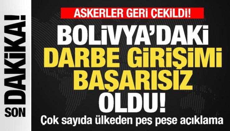 Bolivya’da askeri darbe! Ordu sokağa indi: Halka son dakika seferberlik çağrısı