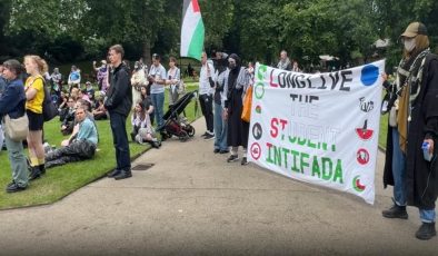 İngiltere’de Filistin için Oxford Circus trafiğe kapatıldı