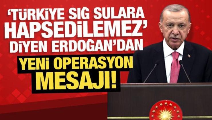 ‘Türkiye sığ sulara hapsedilemez’ diyen Erdoğan’dan yeni operasyon mesajı!