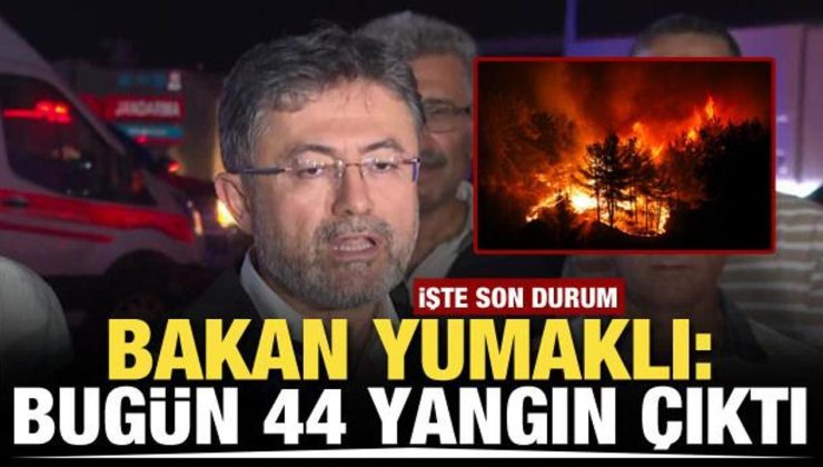 Bakan Yumaklı’dan orman yangını açıklaması: Türkiye genelinde 44 adet yangın çıktı