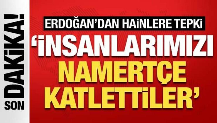 Cumhurbaşkanı Erdoğan’dan FETÖ’cü hainlere tepki: İnsanlarımızı namertçe katlettiler