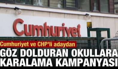 Cumhuriyet ve CHP’li adaydan başarısıyla göz dolduran okulara karalama kampanyası!