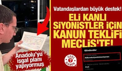 Eli kanlı siyonistler için kanun teklifi Meclis’te! Vatandaşlardan büyük destek