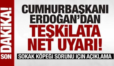 Erdoğan’dan teşkilata net uyarı! Sokak köpeği sorunu için açıklama