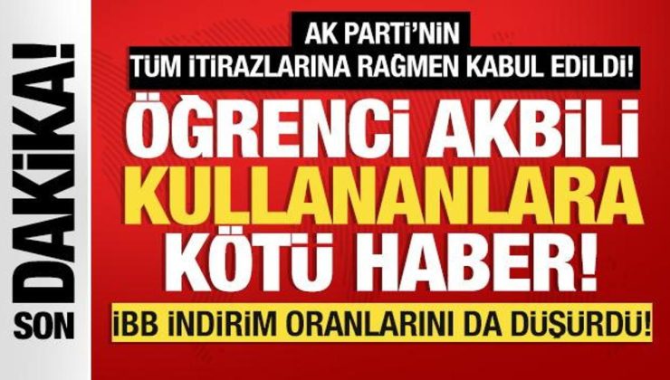 İstanbulkart’ta öğrenci indirimine 30 yaş sınırı getirildi