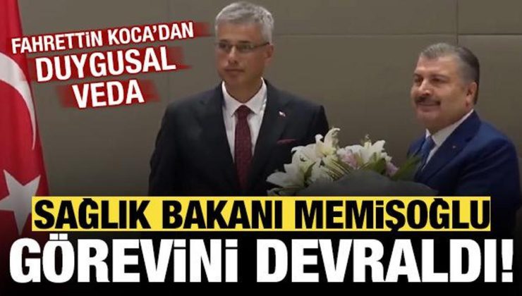 Sağlık Bakanlığı’nda devir teslim töreni! Memişoğlu görevini devraldı