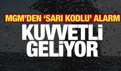 Son dakika: MGM’den çok sayıda il için sarı kodlu uyarı! Kuvvetli geliyor