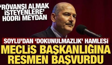 Süleyman Soylu ‘dokunulmazlığının kaldırılması’ için başvuru yaptı