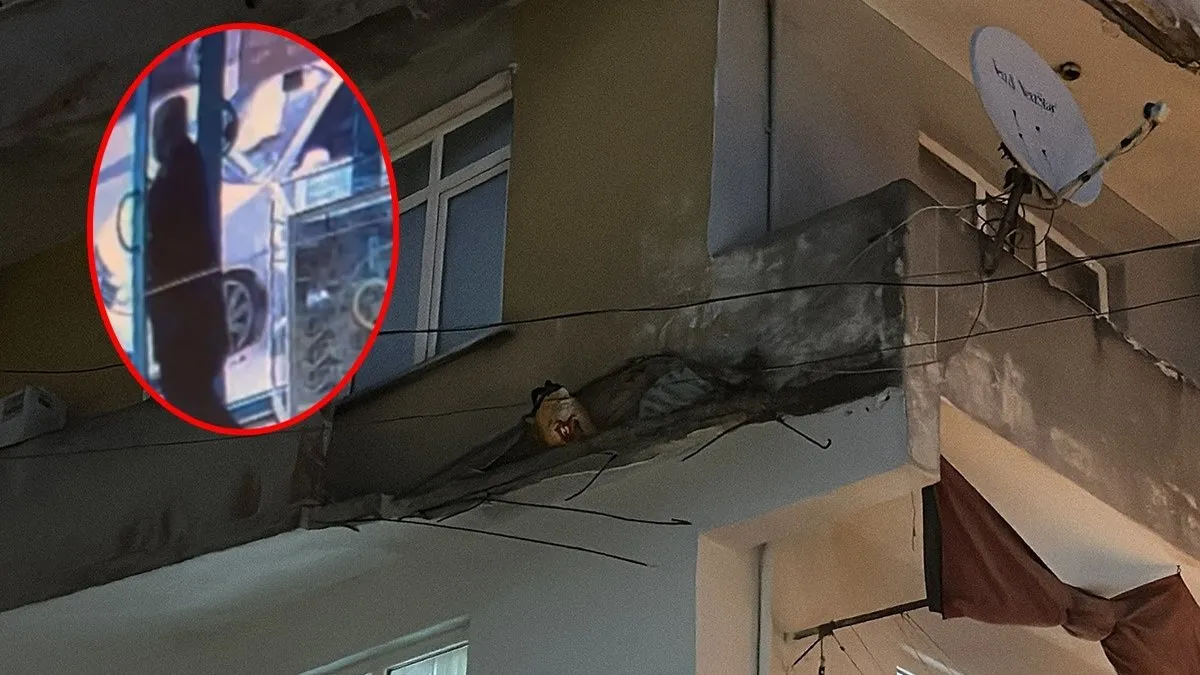 Beyoğlu’nda korku dolu anlar: Balkon duvarı çöktü! Bir kadın saniyelerle…