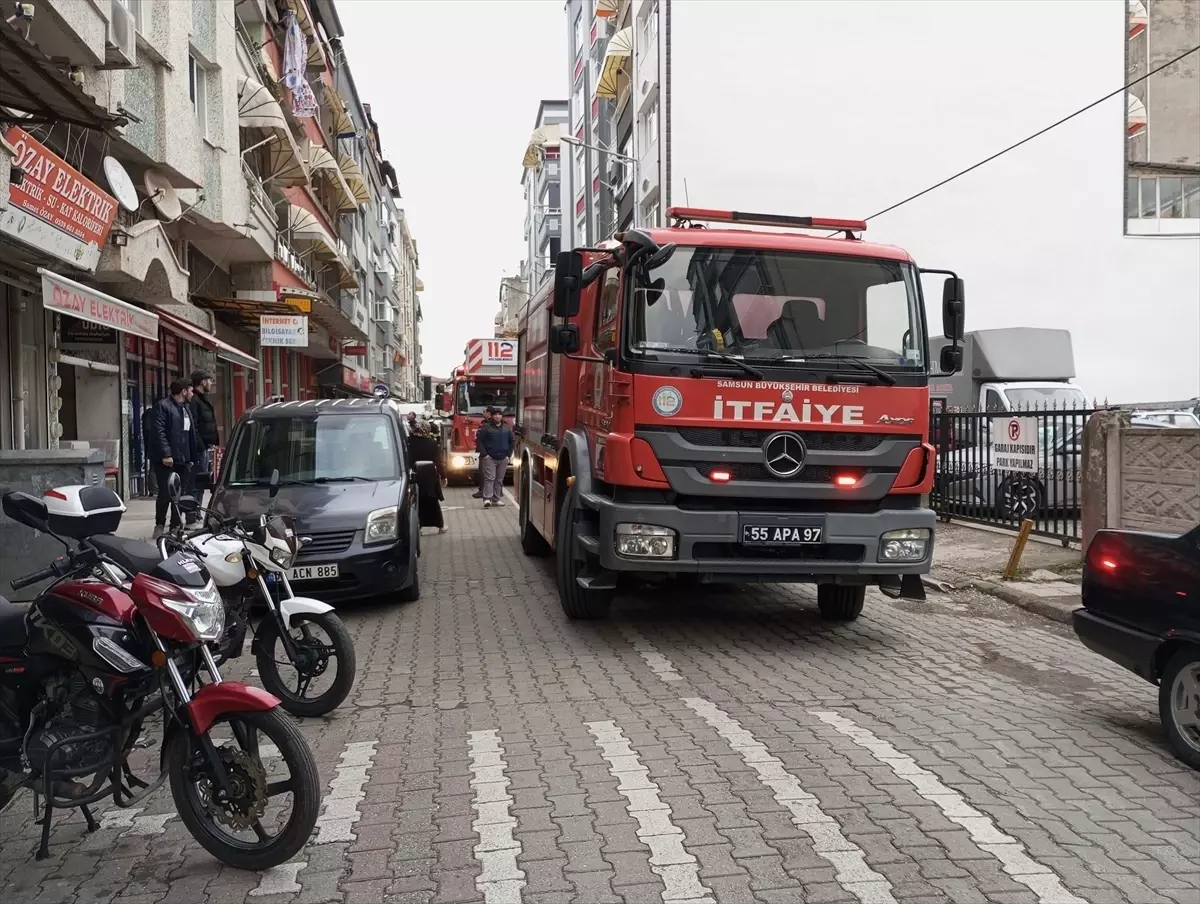 Samsun’da Çatı Yangını